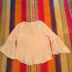Spense Cream Bell Sleeve Blouse
